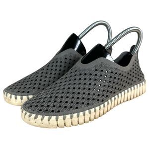 Ilse Jacobsen Tulip Grey Slip On Loafers Perforated Sneakers Women's EU 39